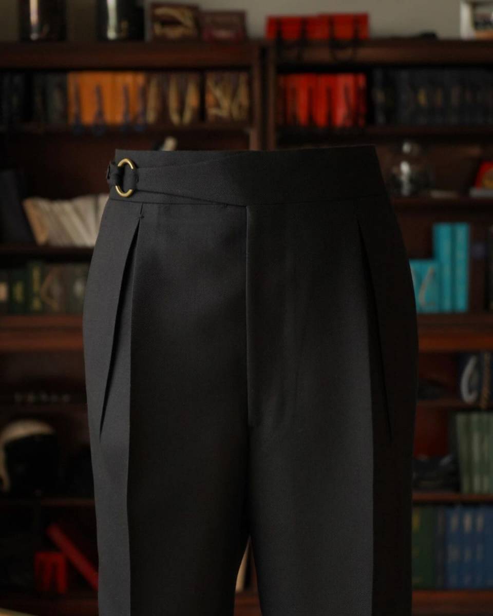 pantalon noir sur mesure traditionnel homme tailleur saint germain en laye