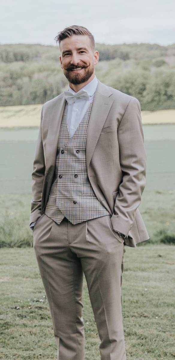 gilet boutonnage croise mariage hipster style anglais sur mesure tailleur mariage yvelines ile de france