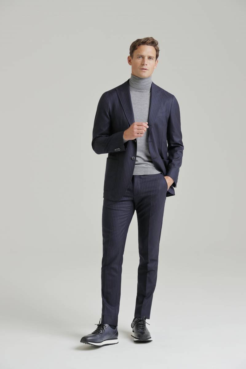 costume a rayures fines sur mesure business scabal carat saint germain en laye